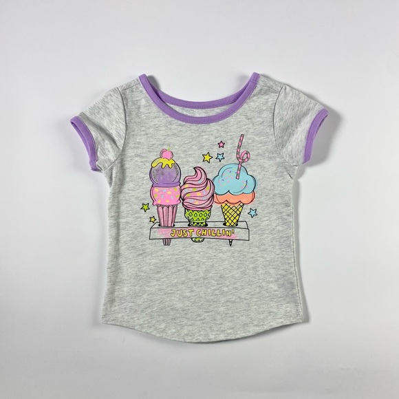 Grey Heather Just Chillin Ice Cream Toddler Shirt - Picture 2 of 7